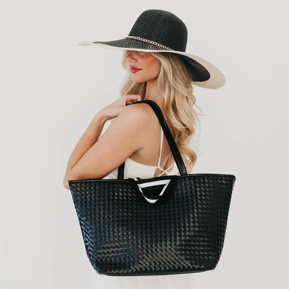 Woven Tiffany Organizer Tote Bag by Pretty Simple