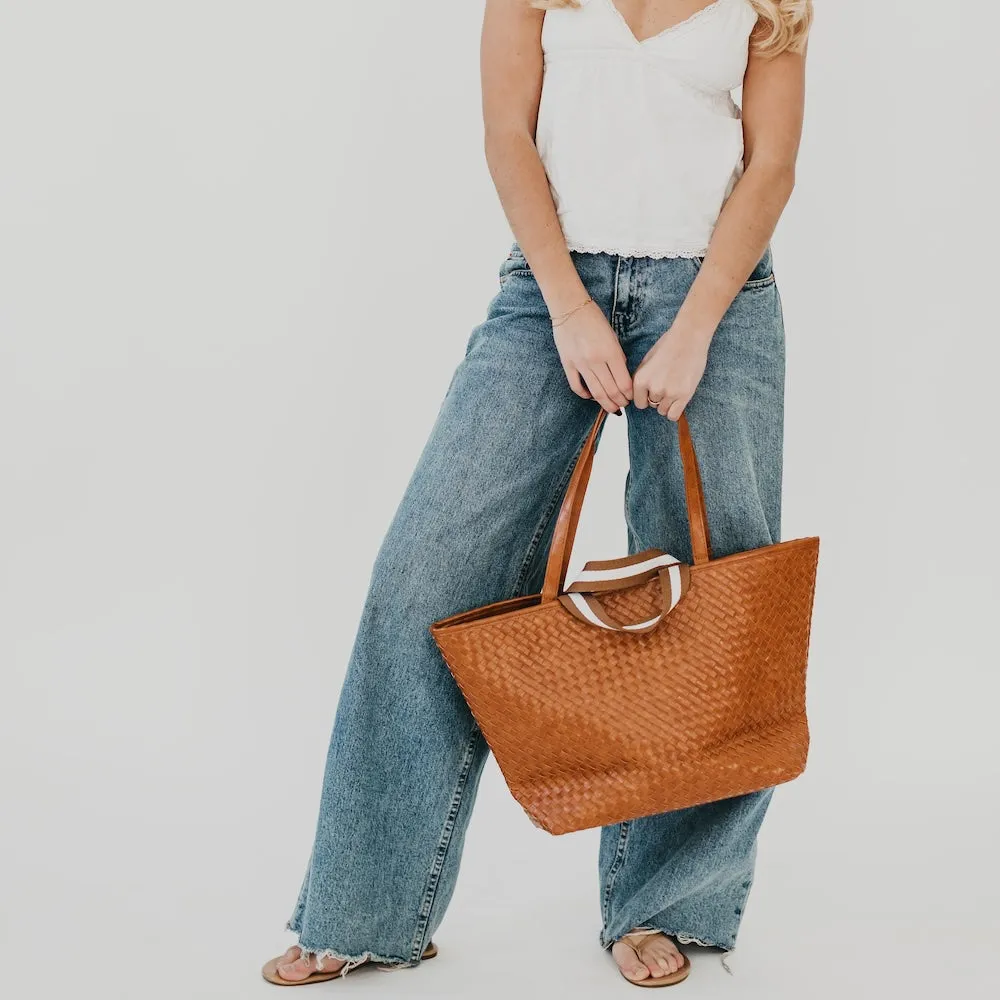 Woven Tiffany Organizer Tote Bag by Pretty Simple