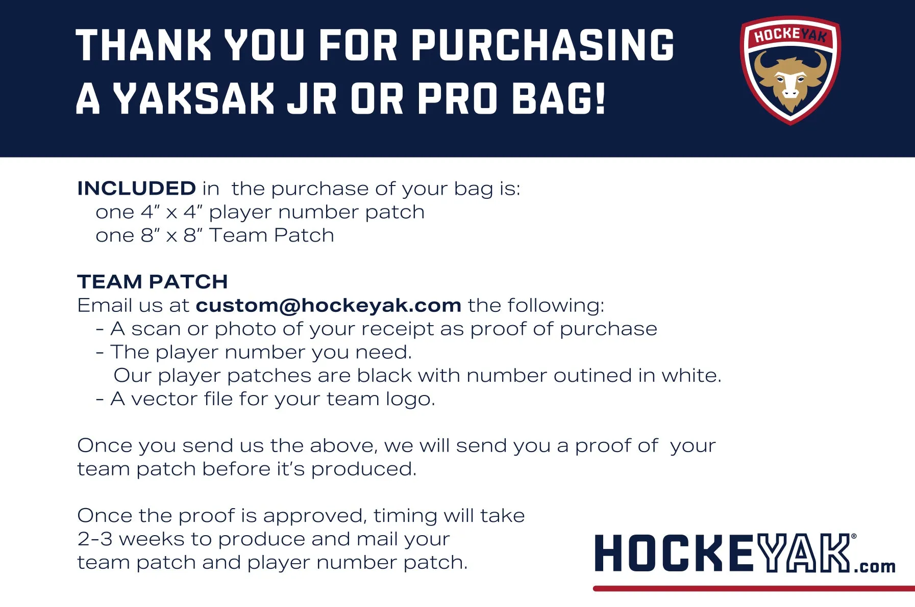 YAKSAK - HOCKEY BAG