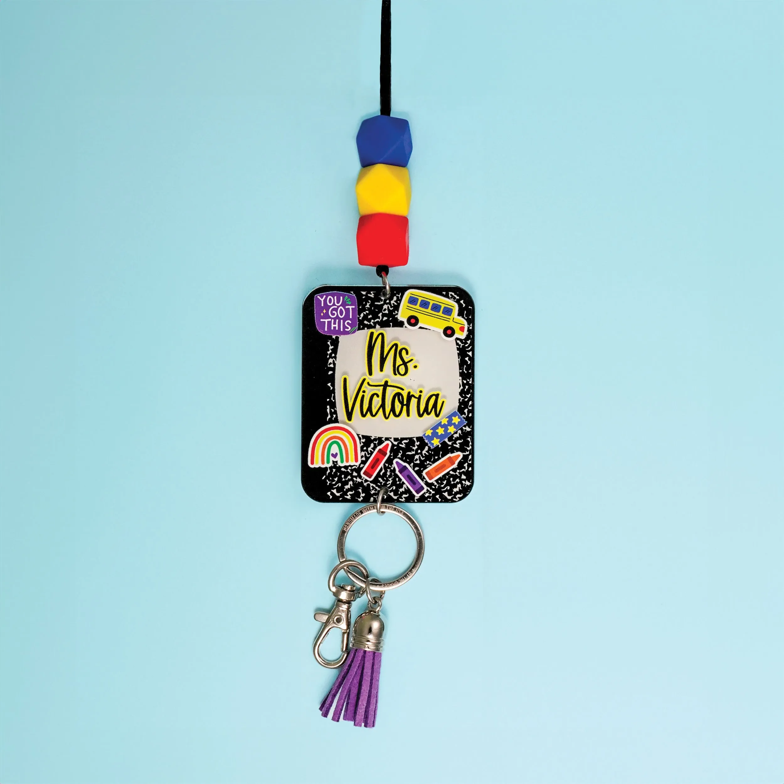 You Got This Printed Shape Acrylic Lanyard