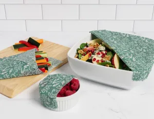 Z Wraps 3-Pack Reusable Beeswax Food Wrap in Sage